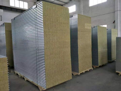 防火橫裝巖棉夾芯板 pu聚氨酯封邊金屬面巖棉夾芯板